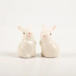 Rico Design Keramik Hase stehend rechts weiss 4,8x2,8x3,3cm