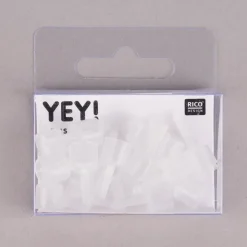 Rico Design Kerzenhalter für Geburtstagskerze Kunststoff 16 Stück transparent 1,7x0,7cm