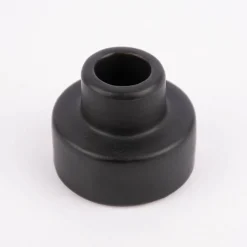 Rico Design Kerzenhalter für Stabkerzen mit hohem Fuß Porzellan matt schwarz 4,5x5,5cm