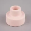 Rico Design Kerzenhalter für Stabkerzen mit hohem Fuß Porzellan matt hellrosa 4,5x5,5cm