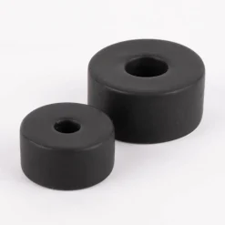 Rico Design Kerzenhalter für Stabkerzen Keramik matt schwarz 3x6cm