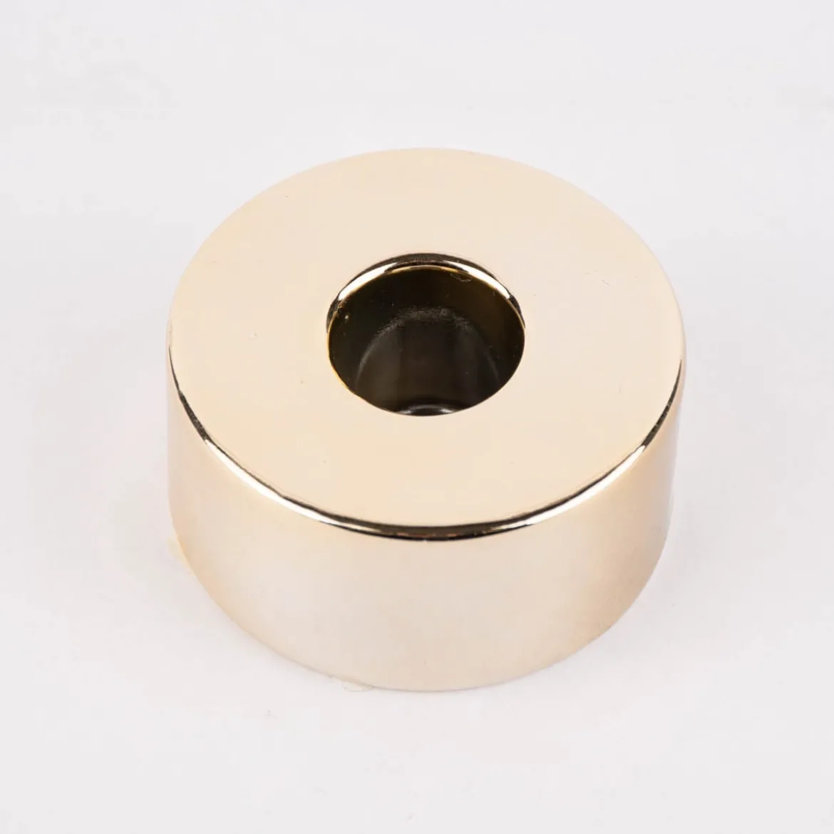 Rico Design Kerzenhalter für Stabkerzen Keramik glänzend goldfarbig 3x6cm