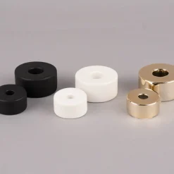 Rico Design Kerzenhalter für Stabkerzen Keramik matt weiß 3x6cm