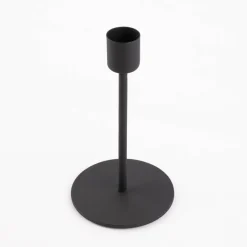 Rico Design Kerzenhalter für Stabkerzen Metall matt schwarz 14x8cm