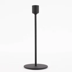Rico Design Kerzenhalter für Stabkerzen Metall matt schwarz 20,5x8cm