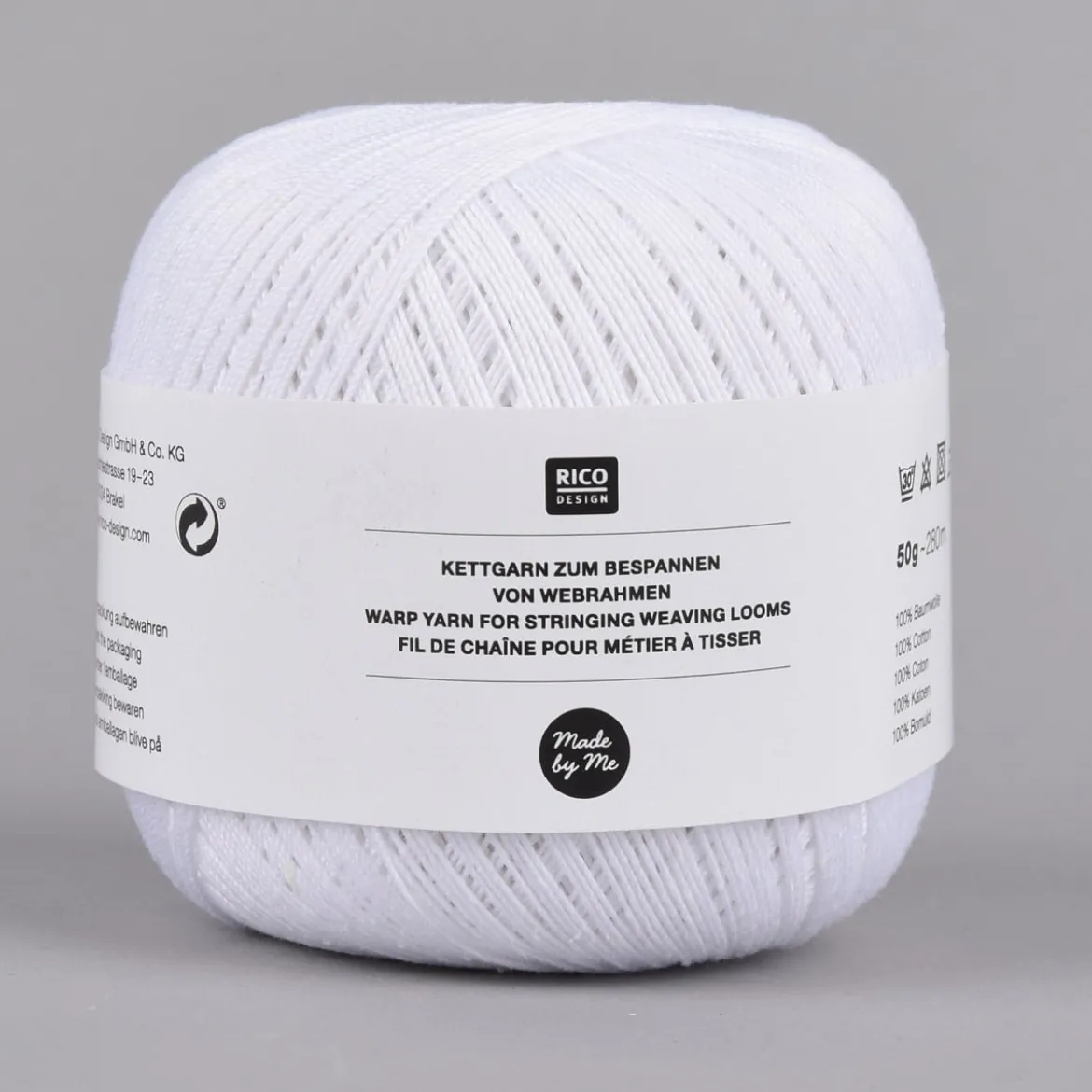 Rico Design Kettgarn weiß 280m 50g