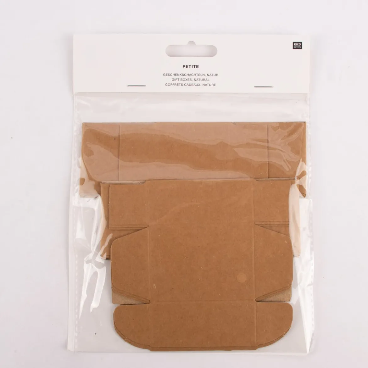 Rico Design kleine Geschenkschachteln verschiedene Größen braun 6 Stück