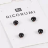 Rico Design Knöpfe mit Steg braun-schwarz 4 Stück 5mm