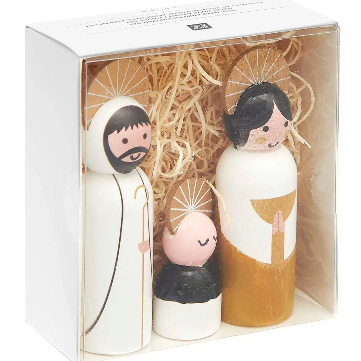 Rico Design Krippen-Figuren aus Holz 3-teilig