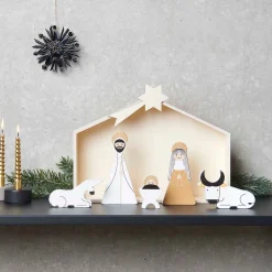 Rico Design Krippen-Set mit Figuren Holz 6-teilig