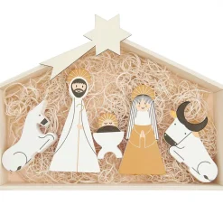 Rico Design Krippen-Set mit Figuren Holz 6-teilig