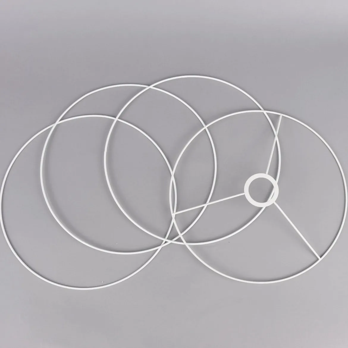 Rico Design Lampenschirmring Set Metall weiß 30cm