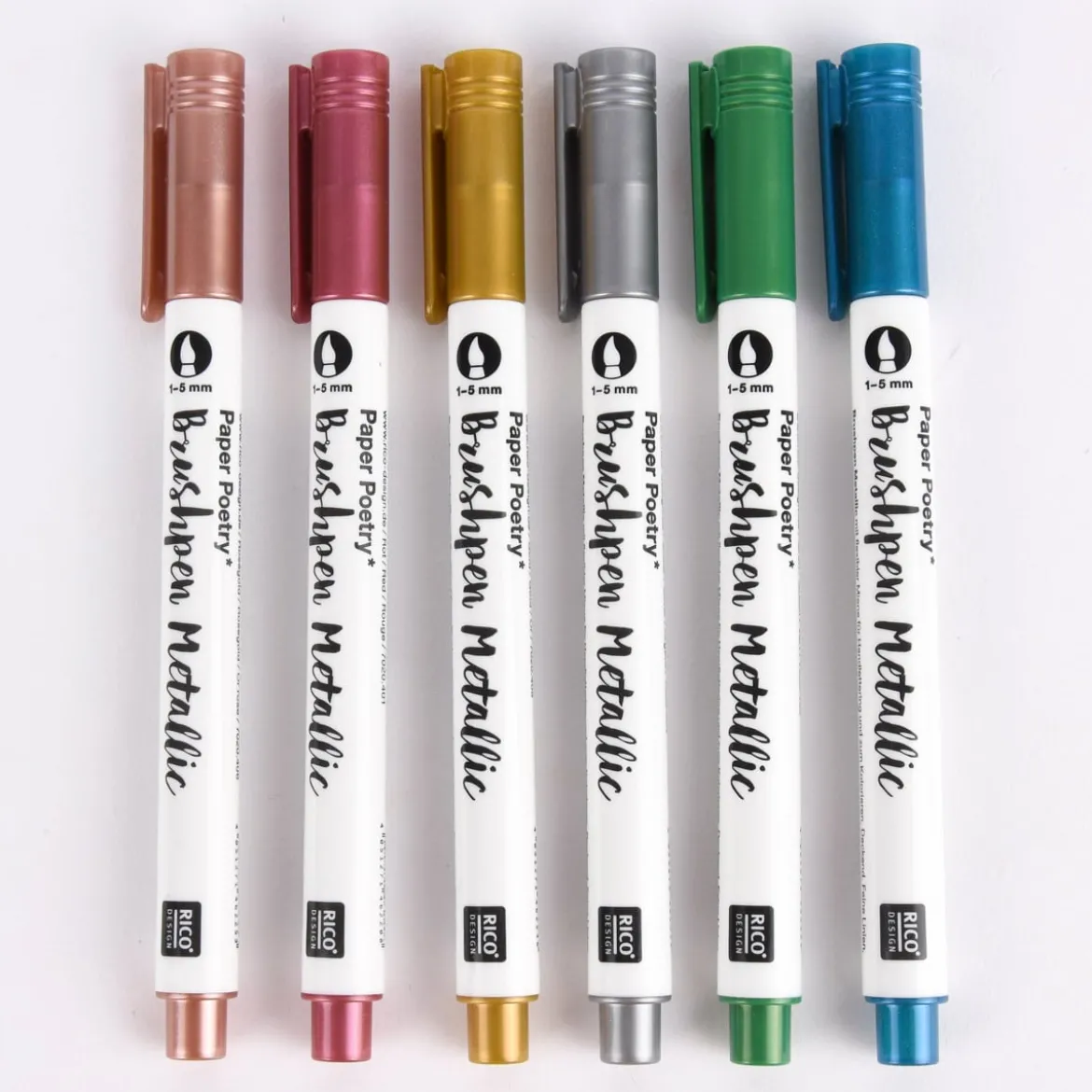 Rico Design Metallic Brushpen 1-5mm verschiedene Farben