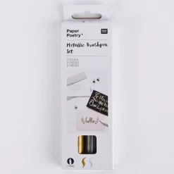 Rico Design Metallic Brushpen Set gold silber 1-5mm