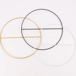 Rico Design Metallring mit Querstrebe 25cm schwarz gold oder weiß