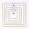 Rico Design Metallring Quadrat gold verschiedene Größen