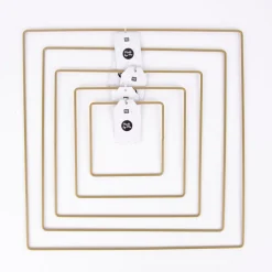 Rico Design Metallring Quadrat gold verschiedene Größen