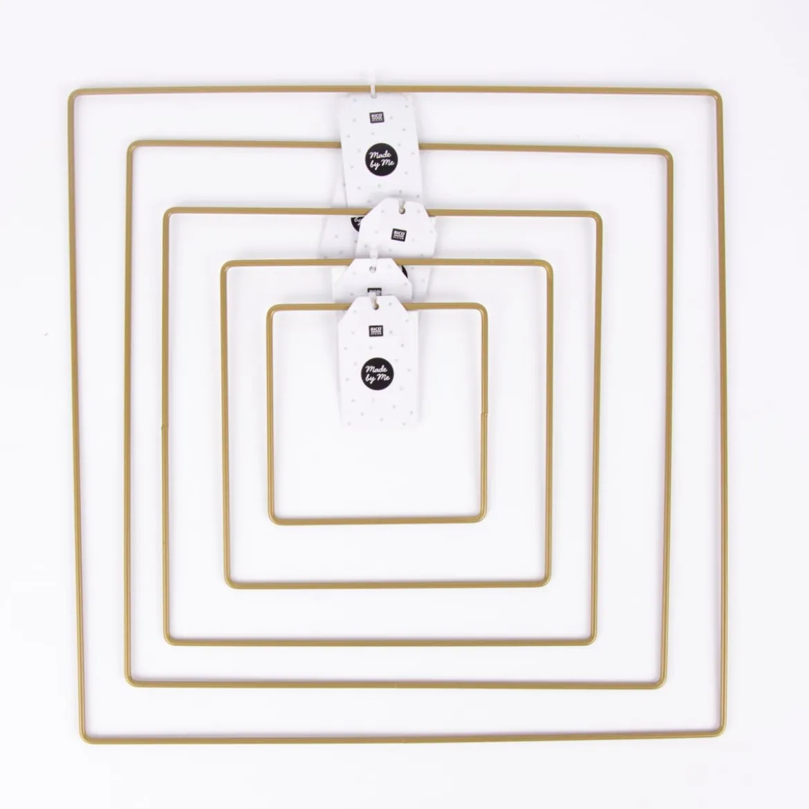 Rico Design Metallring Quadrat gold verschiedene Größen