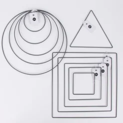 Rico Design Metallring Quadrat anthrazit verschiedene Größen