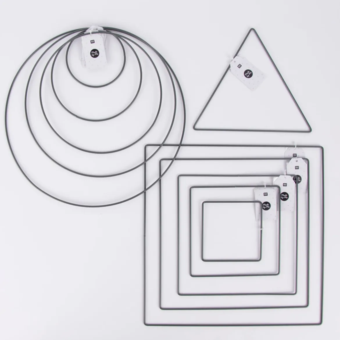 Rico Design Metallring Quadrat anthrazit verschiedene Größen