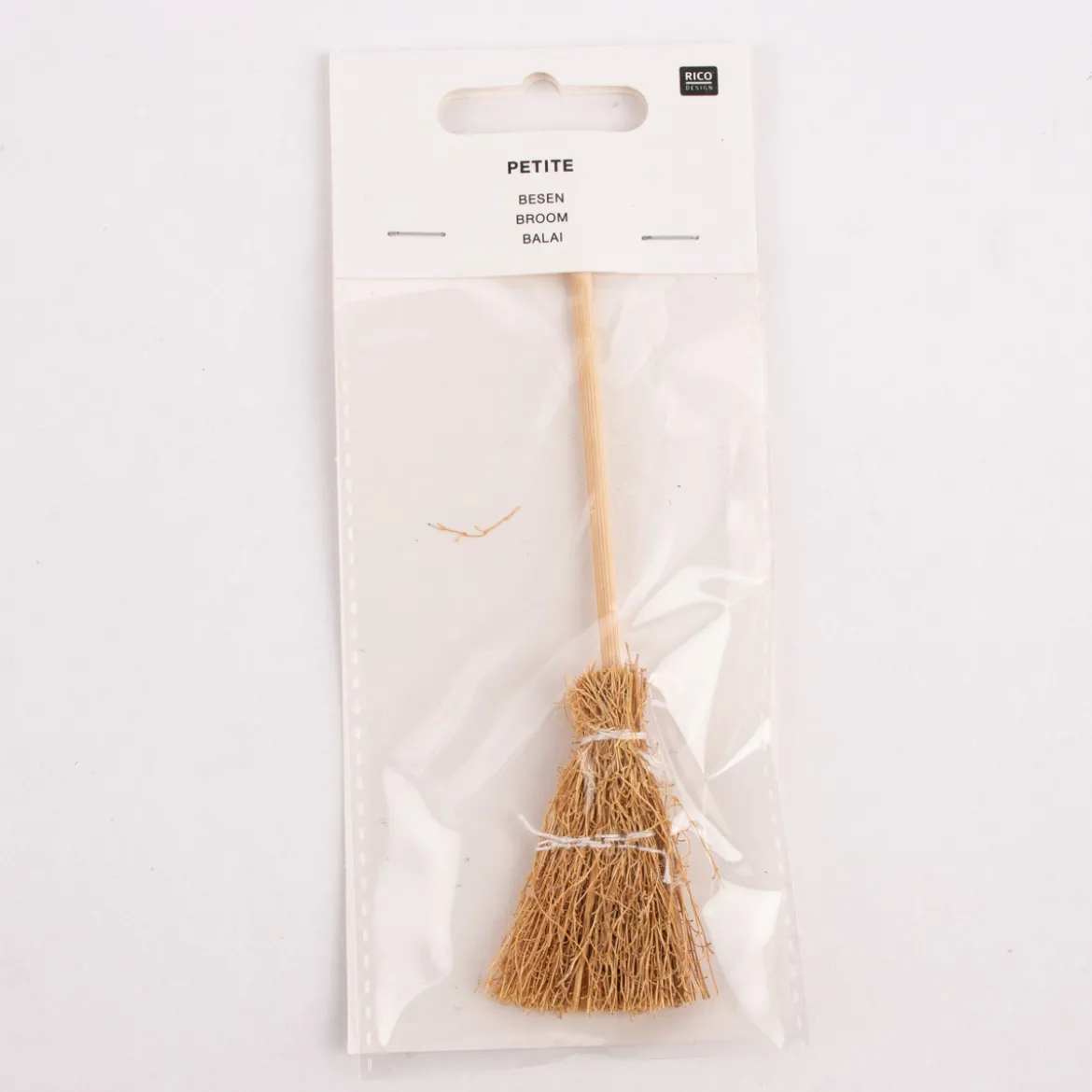 Rico Design Miniatur Besen braun 4x14cm