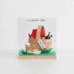 Rico Design Miniatur Flechtkorb Holz 6,5x5x7cm