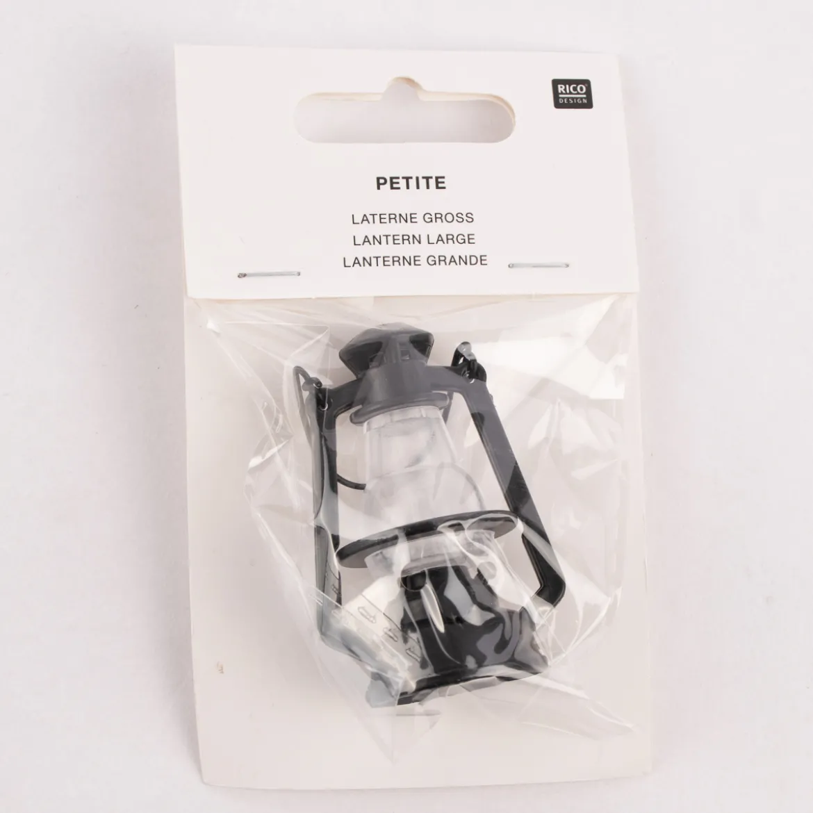 Rico Design Miniatur Laterne schwarz klar 4x5,5cm