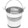 Rico Design Miniatur Metalleimer silberfarbig 4x4cm