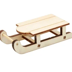 Rico Design Miniatur Schlitten Holz natur 4x7x2,5cm