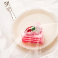 Rico Design Miniatur Set Erdbeertorte weiß rosa silberfarbig