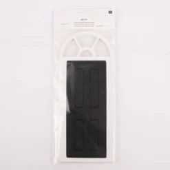 Rico Design Miniatur Tür mit Bogen Holz schwarz weiß 10x24cm