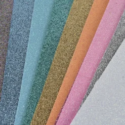 Rico Design Moosgummi Mix Pastell Glitter 2mm 20x30cm verschiedene Farben