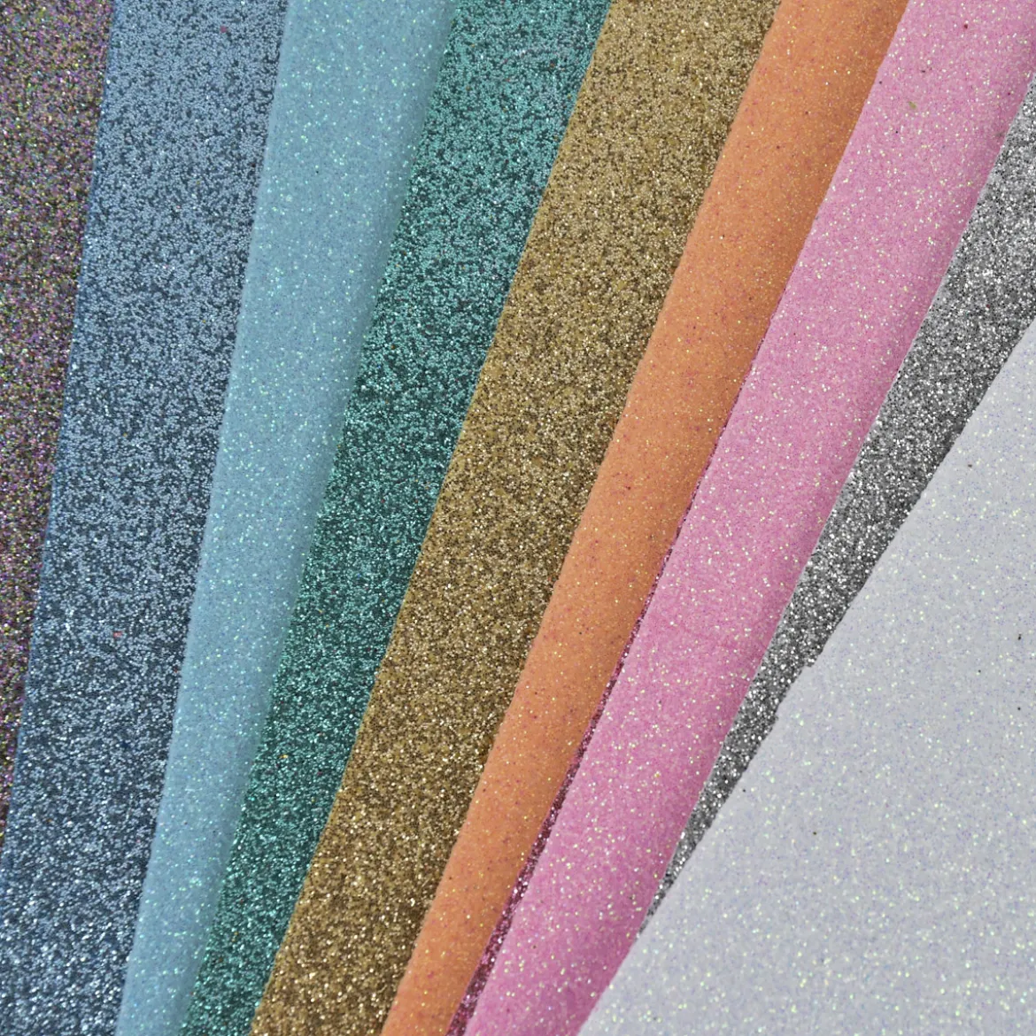 Rico Design Moosgummi Mix Pastell Glitter 2mm 20x30cm verschiedene Farben