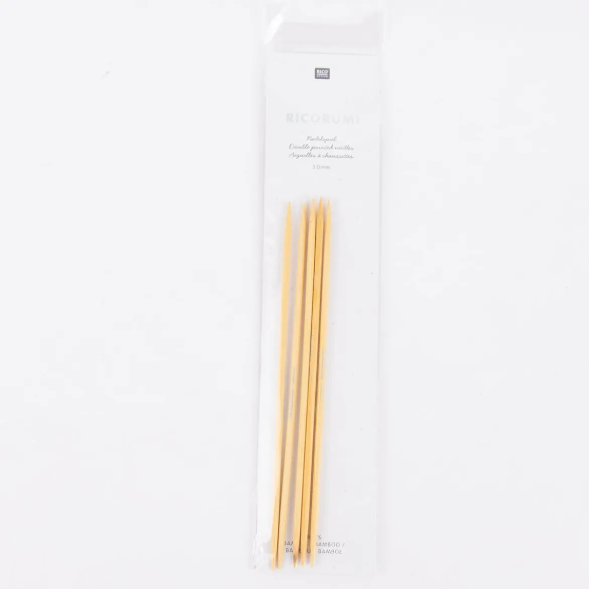 Rico Design Nadelspiel Stricknadeln Ricorumi Bambus 3mm 15cm