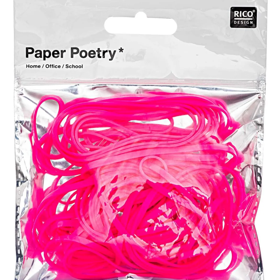 Rico Design Neon-Gummibänder einfarbig neonpink 45g