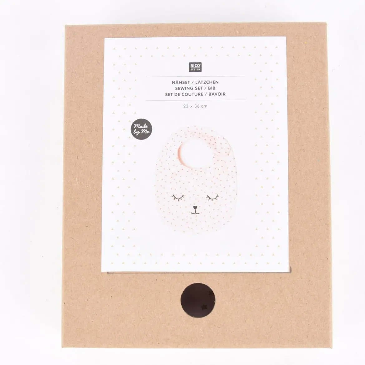 Rico Design Nähset Lätzchen rosa 23x36cm