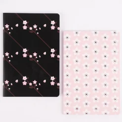Rico Design Notizheft Set 2 Stück Kirschblüten A5 verschiedene Motive 14,8x21cm