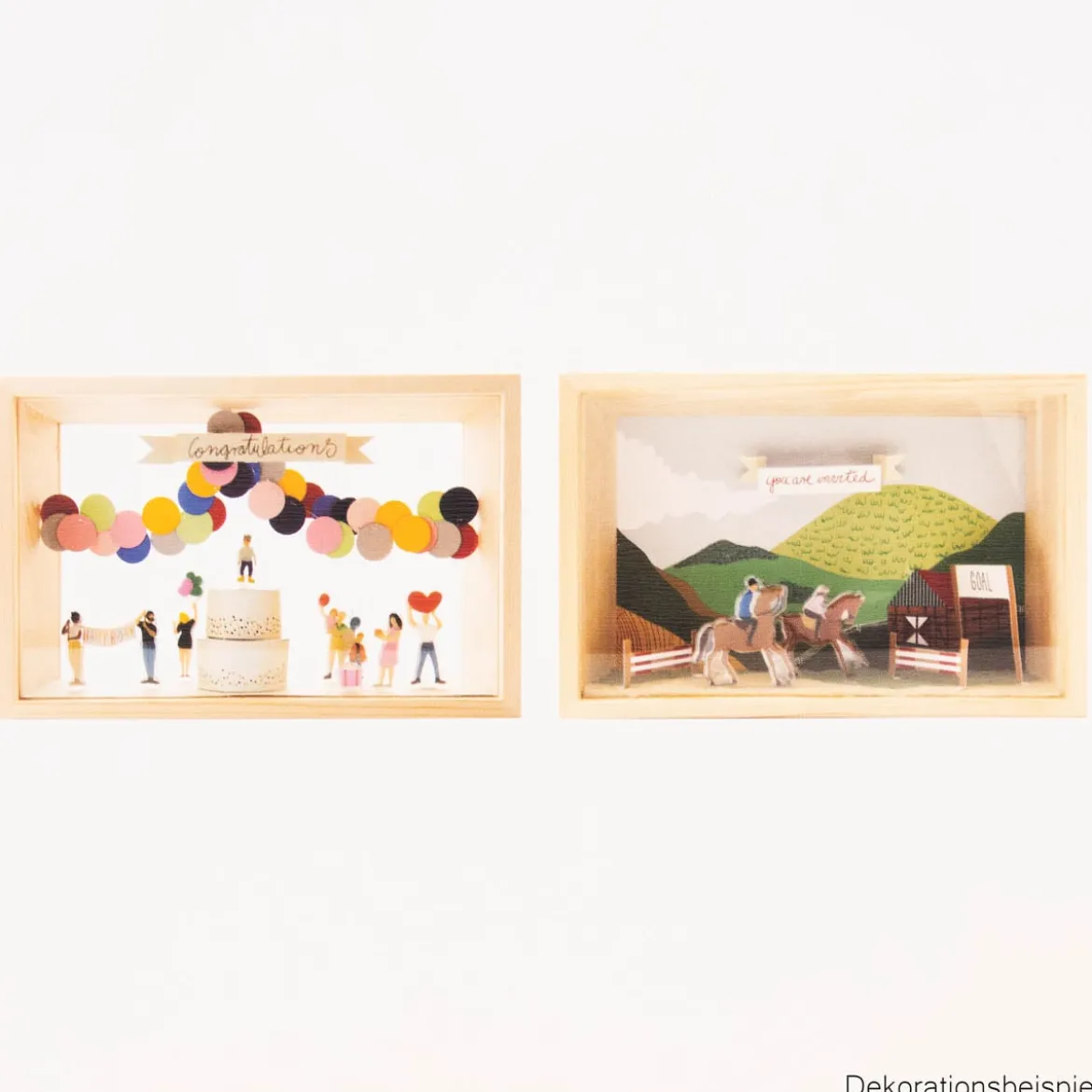 Rico Design Objektkasten mit 2 Acrylscheiben Holz natur 20x13x8cm