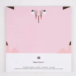 Rico Design Origami Papier Hasen 30 Blatt rosa 15x15cm