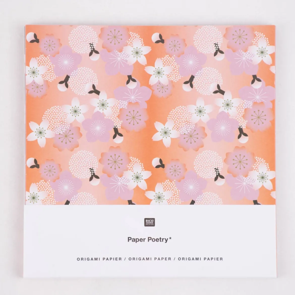 Rico Design Origami Papier Kirschblüten 50 Blatt bunt 15x15cm