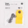 Rico Design Papieranhänger Etikett neongelb schwarz weiß 10 Stück