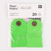 Rico Design Papieranhänger Etikett neongrün schwarz weiß 20 Stück