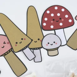 Rico Design Papieranhänger Pilze bunt 8 Stück verschiedene Designs