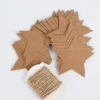 Rico Design Papieranhänger Sterne Kraftpapier 24 Stück 7x6,5cm