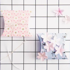 Rico Design Papierblüten Kirschblüten rosa goldfarbig 90 Stück