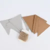 Rico Design Papierwimpel Graukarton und Kraftpapier 24 Stück 6,5x7,5cm