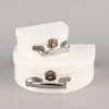 Rico Design Pappkoffer halbrund klein blanko weiß 12x9x6cm