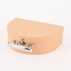 Rico Design Pappkoffer halbrund groß blanko natur 19,5x14,5x7cm