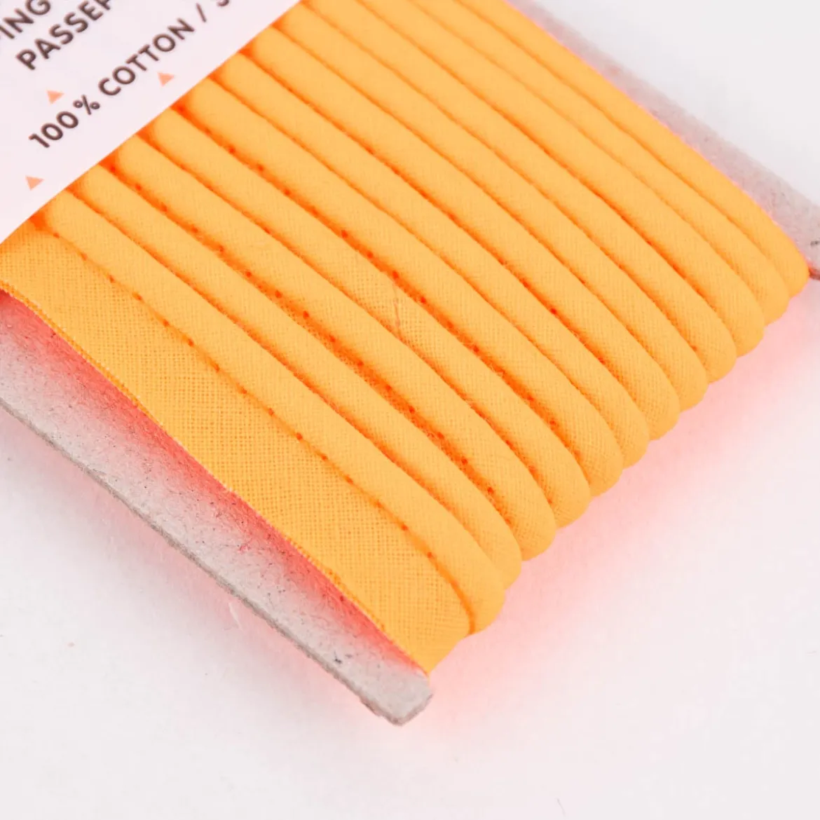Rico Design Paspelband Baumwolle einfarbig neon orange 3 Meter