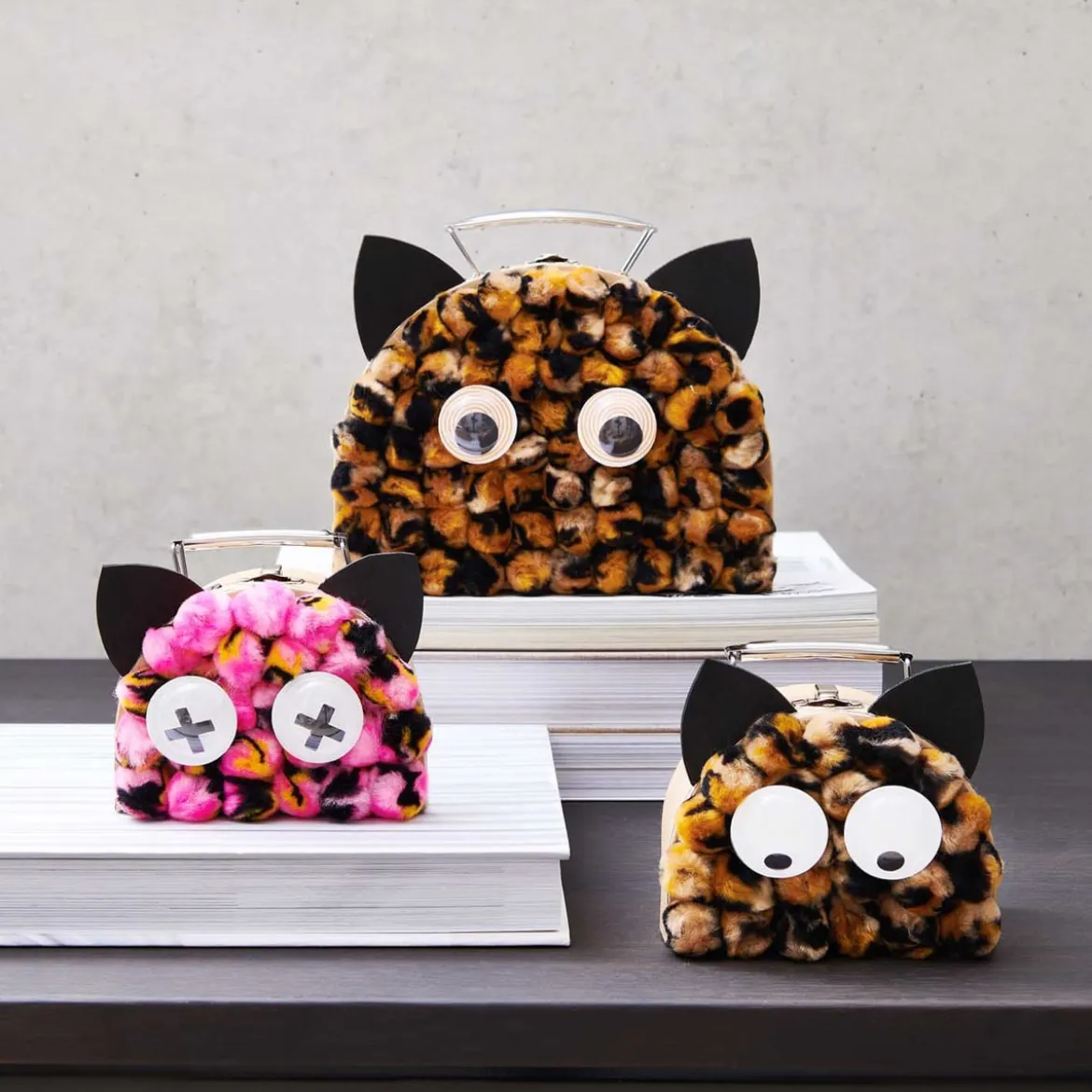 Rico Design Pompons Leo schwarz braun Set 40 Stück